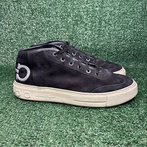 Salvatore Ferragamo Borg Mens US 9/ UK 8 DARK BLUE Suede Gancini Sneaker - $895